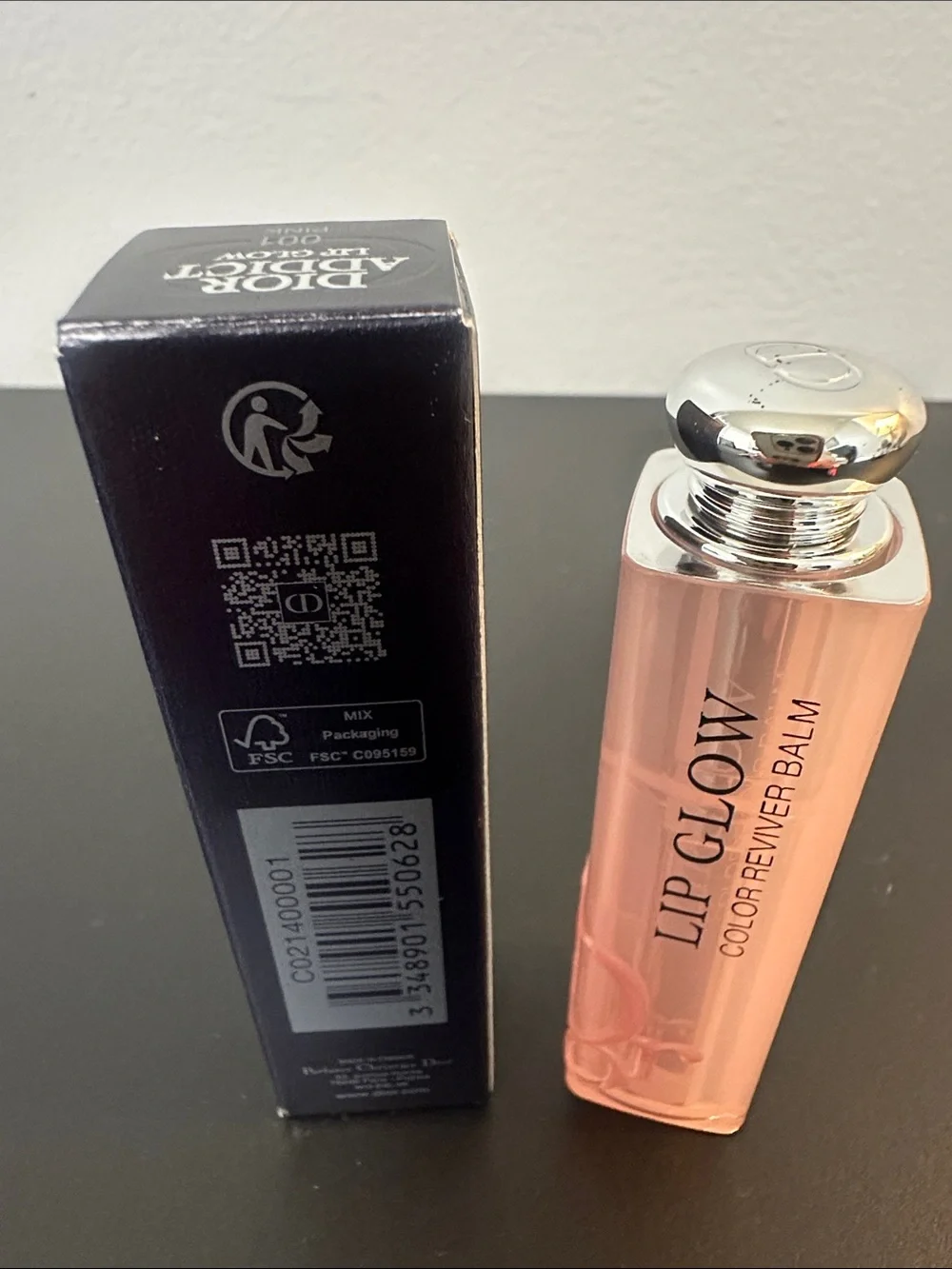 NWT Dior Addict Lip Glow Color Reviver Hydrating Balm - 001 Pink